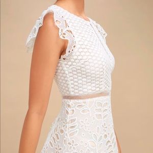 Ariane White Lace Skater Dress